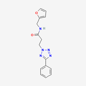 molecular formula C15H15N5O2 B5219304 N-(2-furylmethyl)-3-(5-phenyl-2H-tetrazol-2-yl)propanamide 
