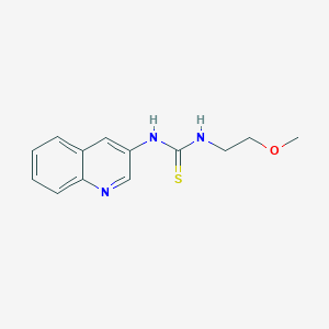 molecular formula C13H15N3OS B5219313 N-(2-methoxyethyl)-N'-3-quinolinylthiourea 