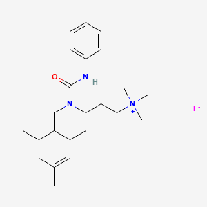 molecular formula C23H38IN3O B5219317 3-{(anilinocarbonyl)[(2,4,6-trimethyl-3-cyclohexen-1-yl)methyl]amino}-N,N,N-trimethyl-1-propanaminium iodide 