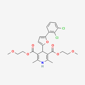 bis(2-methoxyethyl) 4-[5-(2,3-dichlorophenyl)-2-furyl]-2,6-dimethyl-1,4-dihydro-3,5-pyridinedicarboxylate