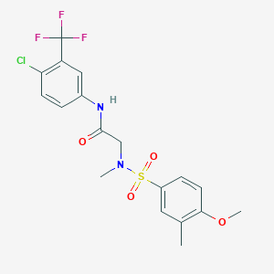 N~1~-[4-chloro-3-(trifluoromethyl)phenyl]-N~2~-[(4-methoxy-3-methylphenyl)sulfonyl]-N~2~-methylglycinamide