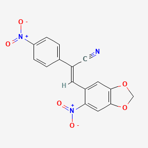 3-(6-nitro-1,3-benzodioxol-5-yl)-2-(4-nitrophenyl)acrylonitrile