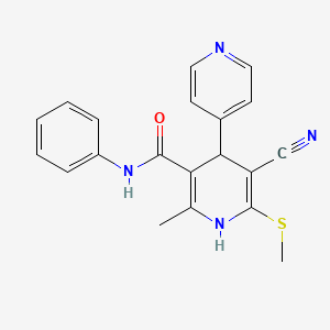 molecular formula C20H18N4OS B5219347 5-cyano-2-methyl-6-(methylthio)-N-phenyl-1,4-dihydro-4,4'-bipyridine-3-carboxamide 