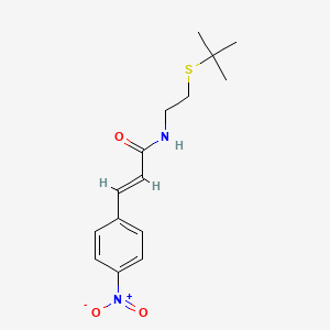 molecular formula C15H20N2O3S B5219355 N-[2-(tert-butylthio)ethyl]-3-(4-nitrophenyl)acrylamide 