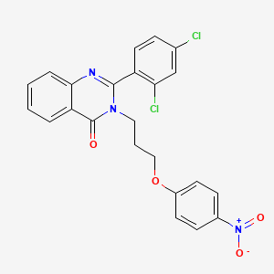 molecular formula C23H17Cl2N3O4 B5219368 2-(2,4-dichlorophenyl)-3-[3-(4-nitrophenoxy)propyl]-4(3H)-quinazolinone 