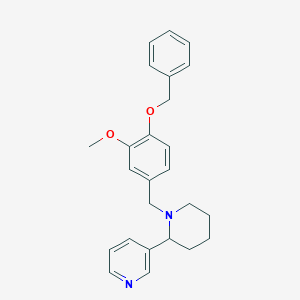 molecular formula C25H28N2O2 B5219382 3-{1-[4-(benzyloxy)-3-methoxybenzyl]-2-piperidinyl}pyridine 