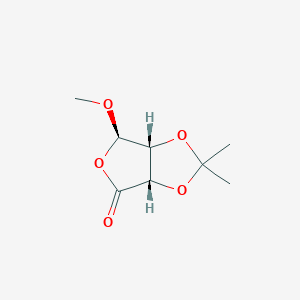 molecular formula C8H12O5 B052194 (3As,6R,6aR)-6-methoxy-2,2-dimethyl-6,6a-dihydro-3aH-furo[3,4-d][1,3]dioxol-4-one CAS No. 125851-01-6