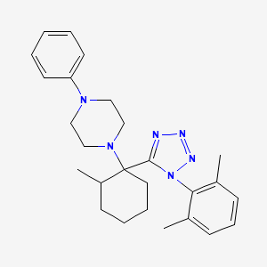 molecular formula C26H34N6 B5219420 1-{1-[1-(2,6-dimethylphenyl)-1H-tetrazol-5-yl]-2-methylcyclohexyl}-4-phenylpiperazine 
