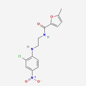 molecular formula C14H14ClN3O4 B5219425 N-{2-[(2-chloro-4-nitrophenyl)amino]ethyl}-5-methyl-2-furamide 