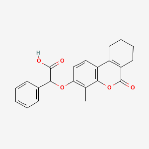 molecular formula C22H20O5 B5219441 [(4-methyl-6-oxo-7,8,9,10-tetrahydro-6H-benzo[c]chromen-3-yl)oxy](phenyl)acetic acid 