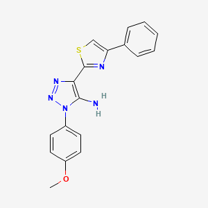molecular formula C18H15N5OS B5219522 1-(4-methoxyphenyl)-4-(4-phenyl-1,3-thiazol-2-yl)-1H-1,2,3-triazol-5-amine 
