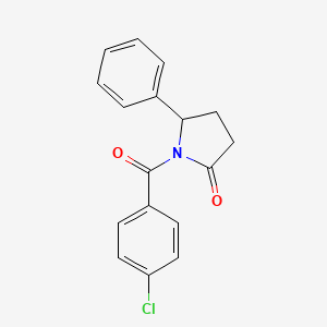 molecular formula C17H14ClNO2 B5219546 1-(4-chlorobenzoyl)-5-phenyl-2-pyrrolidinone 