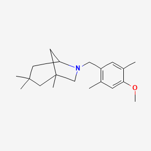 molecular formula C20H31NO B5219569 6-(4-methoxy-2,5-dimethylbenzyl)-1,3,3-trimethyl-6-azabicyclo[3.2.1]octane 