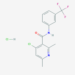 molecular formula C15H13Cl2F3N2O B5219605 4-chloro-2,6-dimethyl-N-[3-(trifluoromethyl)phenyl]nicotinamide hydrochloride 