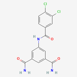molecular formula C15H11Cl2N3O3 B5219651 5-[(3,4-dichlorobenzoyl)amino]isophthalamide 