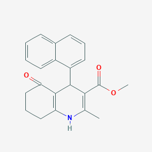 molecular formula C22H21NO3 B5219655 methyl 2-methyl-4-(1-naphthyl)-5-oxo-1,4,5,6,7,8-hexahydro-3-quinolinecarboxylate 