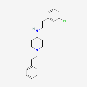 molecular formula C21H27ClN2 B5219656 N-[2-(3-chlorophenyl)ethyl]-1-(2-phenylethyl)-4-piperidinamine 