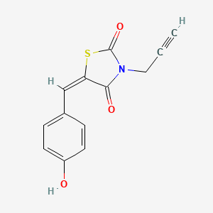 molecular formula C13H9NO3S B5219662 5-(4-hydroxybenzylidene)-3-(2-propyn-1-yl)-1,3-thiazolidine-2,4-dione 