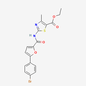 molecular formula C18H15BrN2O4S B5219683 ethyl 2-{[5-(4-bromophenyl)-2-furoyl]amino}-4-methyl-1,3-thiazole-5-carboxylate 