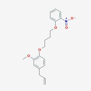 molecular formula C20H23NO5 B5219705 4-allyl-2-methoxy-1-[4-(2-nitrophenoxy)butoxy]benzene 