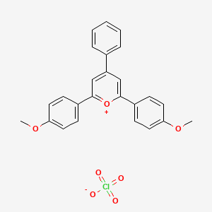 molecular formula C25H21ClO7 B5219713 2,6-bis(4-methoxyphenyl)-4-phenylpyrylium perchlorate 