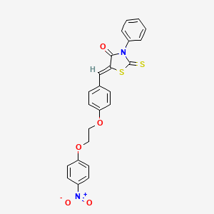 5-{4-[2-(4-nitrophenoxy)ethoxy]benzylidene}-3-phenyl-2-thioxo-1,3-thiazolidin-4-one