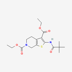 diethyl 2-[(2,2-dimethylpropanoyl)amino]-4,7-dihydrothieno[2,3-c]pyridine-3,6(5H)-dicarboxylate