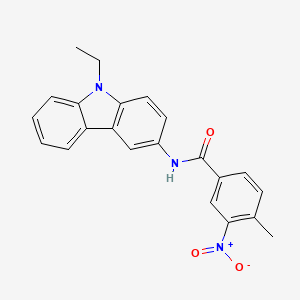 molecular formula C22H19N3O3 B5219755 N-(9-ethyl-9H-carbazol-3-yl)-4-methyl-3-nitrobenzamide 