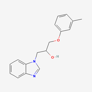 molecular formula C17H18N2O2 B5219762 1-(1H-benzimidazol-1-yl)-3-(3-methylphenoxy)-2-propanol 