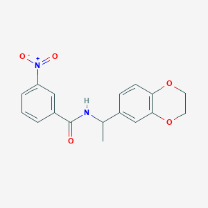 molecular formula C17H16N2O5 B5219774 N-[1-(2,3-dihydro-1,4-benzodioxin-6-yl)ethyl]-3-nitrobenzamide 