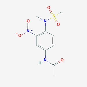 molecular formula C10H13N3O5S B5219799 N-{4-[methyl(methylsulfonyl)amino]-3-nitrophenyl}acetamide 