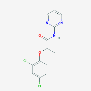 molecular formula C13H11Cl2N3O2 B5219843 2-(2,4-dichlorophenoxy)-N-2-pyrimidinylpropanamide 