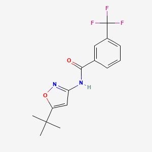molecular formula C15H15F3N2O2 B5219850 N-(5-tert-butyl-3-isoxazolyl)-3-(trifluoromethyl)benzamide 