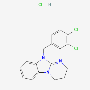 molecular formula C17H16Cl3N3 B5219873 10-(3,4-dichlorobenzyl)-2,3,4,10-tetrahydropyrimido[1,2-a]benzimidazole hydrochloride 