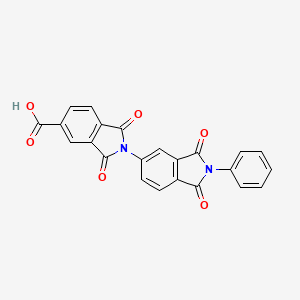molecular formula C23H12N2O6 B5219880 1,1',3,3'-tetraoxo-2'-phenyl-1,2',3,3'-tetrahydro-1'H-2,5'-biisoindole-5-carboxylic acid 