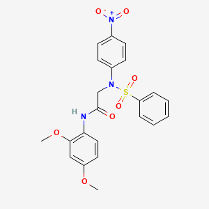 molecular formula C22H21N3O7S B5219898 N~1~-(2,4-dimethoxyphenyl)-N~2~-(4-nitrophenyl)-N~2~-(phenylsulfonyl)glycinamide 