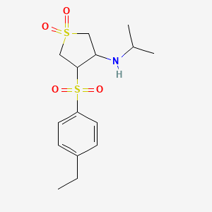 molecular formula C15H23NO4S2 B5219923 4-[(4-ethylphenyl)sulfonyl]-N-isopropyltetrahydro-3-thiophenamine 1,1-dioxide 