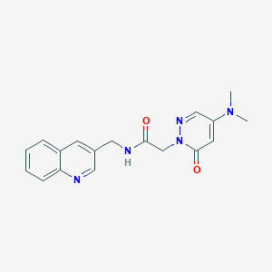 molecular formula C18H19N5O2 B5219929 2-[4-(dimethylamino)-6-oxo-1(6H)-pyridazinyl]-N-(3-quinolinylmethyl)acetamide 