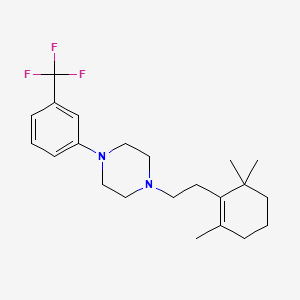 molecular formula C22H31F3N2 B5219935 1-[3-(trifluoromethyl)phenyl]-4-[2-(2,6,6-trimethyl-1-cyclohexen-1-yl)ethyl]piperazine 