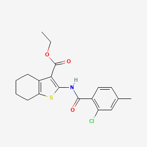 molecular formula C19H20ClNO3S B5219964 ethyl 2-[(2-chloro-4-methylbenzoyl)amino]-4,5,6,7-tetrahydro-1-benzothiophene-3-carboxylate 