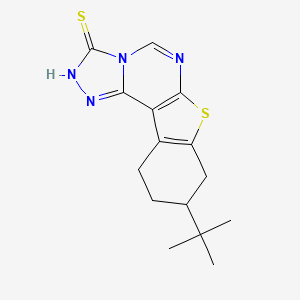 9-tert-butyl-8,9,10,11-tetrahydro[1]benzothieno[3,2-e][1,2,4]triazolo[4,3-c]pyrimidine-3-thiol