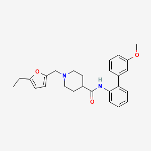 molecular formula C26H30N2O3 B5219997 1-[(5-ethyl-2-furyl)methyl]-N-(3'-methoxy-2-biphenylyl)-4-piperidinecarboxamide 