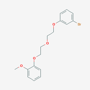 molecular formula C17H19BrO4 B5220048 1-{2-[2-(3-bromophenoxy)ethoxy]ethoxy}-2-methoxybenzene 