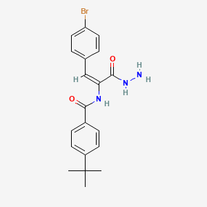 molecular formula C20H22BrN3O2 B5220074 N-[2-(4-bromophenyl)-1-(hydrazinocarbonyl)vinyl]-4-tert-butylbenzamide 