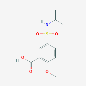molecular formula C11H15NO5S B5220082 5-[(isopropylamino)sulfonyl]-2-methoxybenzoic acid 
