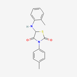 molecular formula C17H16N2O2S B5220111 3-(4-methylphenyl)-5-[(2-methylphenyl)amino]-1,3-thiazolidine-2,4-dione 
