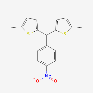 molecular formula C17H15NO2S2 B5220114 2,2'-[(4-nitrophenyl)methylene]bis(5-methylthiophene) 