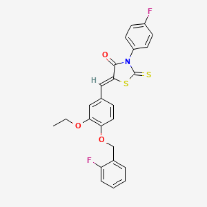 5-{3-ethoxy-4-[(2-fluorobenzyl)oxy]benzylidene}-3-(4-fluorophenyl)-2-thioxo-1,3-thiazolidin-4-one