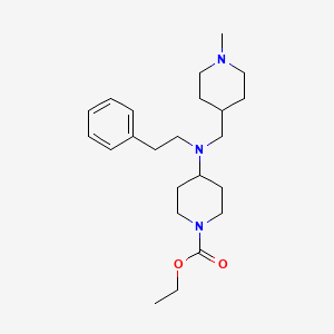 molecular formula C23H37N3O2 B5220136 ethyl 4-[[(1-methyl-4-piperidinyl)methyl](2-phenylethyl)amino]-1-piperidinecarboxylate 