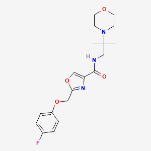 molecular formula C19H24FN3O4 B5220151 2-[(4-fluorophenoxy)methyl]-N-[2-methyl-2-(4-morpholinyl)propyl]-1,3-oxazole-4-carboxamide 